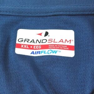 Grandslam Men's Polo. Indigo Blue 100% Polyester XXL Driflow Airflow
